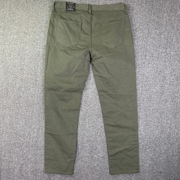 Banana Republic Travel Jean Men 34x31 Green Slim Fit Washwell Pants NEW - Picture 11 of 12